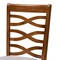 Baxton Studio Darina Modern and Contemporary Grey Fabric and Walnut Brown Finished Wood 5-Piece Dining Set 174-9883-10895-Zoro - alternate 3